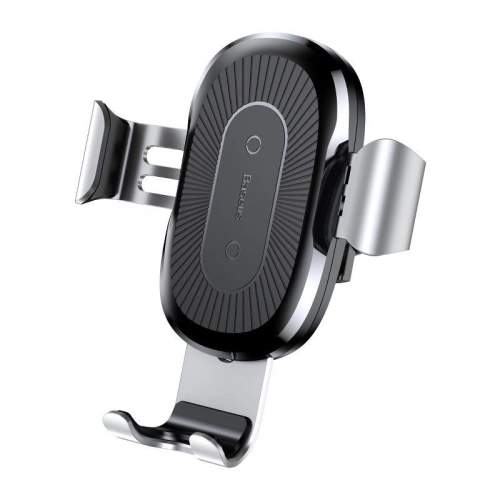 Kup Gravitation Auto Halter für Lüftungsschlitze Baseus mit Qi induktiver Ladefunktion (silber) - BSU429SLV - {ean13} - Sklep Home Screen