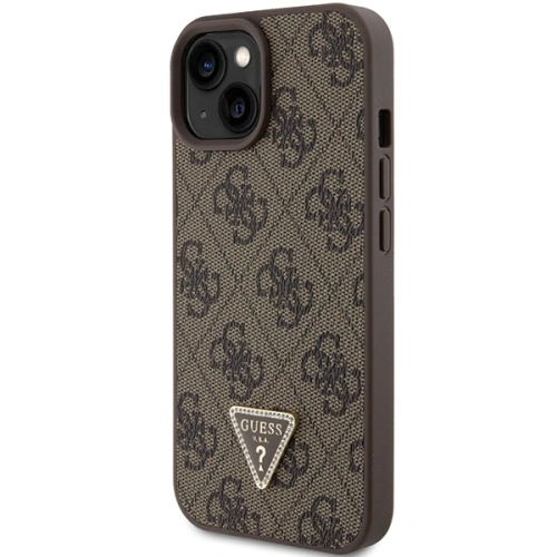 Kup Etui Guess GUHCP15SP4TDPW Apple iPhone 15 hardcase bőr 4G Triangle Strass barna/brown - GUE2961 - {ean13} - Sklep Home Screen