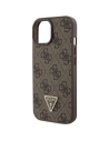 Buy Guess GUHCP15SP4TDPW Apple iPhone 15 hardcase Leather 4G Triangle Strass brown - GUE2961 - {ean13} - Home Screen Store Europe