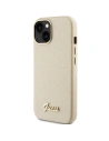 Buy Guess GUHCP15SPGMCSD Apple iPhone 15 hardcase Glitter Glossy Script light gold - GUE2962 - {ean13} - Home Screen Store Europe