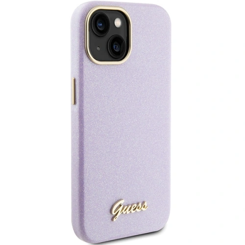 Kup Etui Guess GUHCP15SPGMCSL Apple iPhone 15 hardcase Glitter Glossy Script fialový/lilac - GUE2963 - {ean13} - Sklep Home Screen