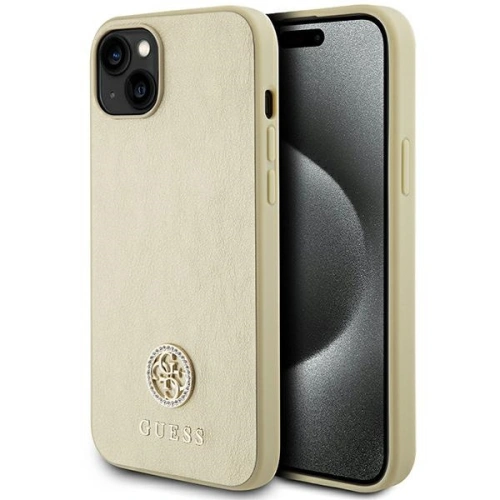 Kup Guess Apple Carcasă GUHCP15SPS4DGPD iPhone 15 hardcase piele 4G Metal Logo Strass auriu / auriu - GUE2964 - {ean13} - Sklep Home Screen
