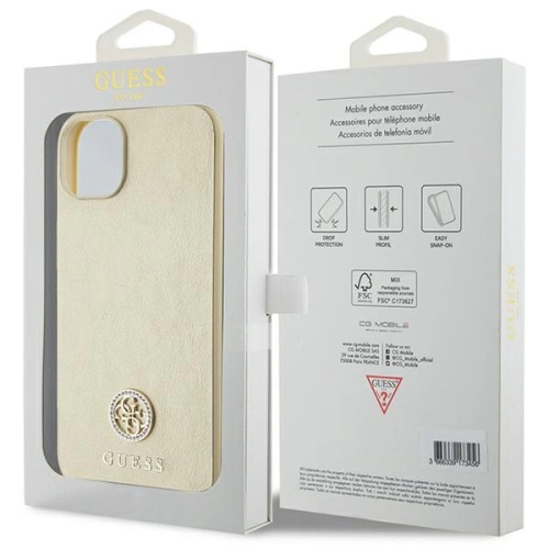 Kup Guess Apple Carcasă GUHCP15SPS4DGPD iPhone 15 hardcase piele 4G Metal Logo Strass auriu / auriu - GUE2964 - {ean13} - Sklep Home Screen