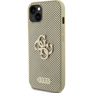 Etui Guess GUHCP15SPSP4LGD Apple iPhone 15 hardcase Perforated 4G Glitter złoty/gold