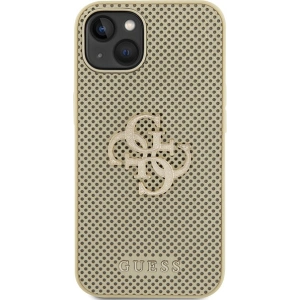Etui Guess GUHCP15SPSP4LGD Apple iPhone 15 hardcase Perforated 4G Glitter złoty/gold