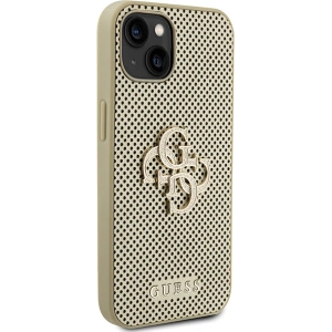 Etui Guess GUHCP15SPSP4LGD Apple iPhone 15 hardcase Perforated 4G Glitter złoty/gold