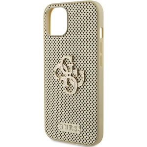 Etui Guess GUHCP15SPSP4LGD Apple iPhone 15 hardcase Perforated 4G Glitter złoty/gold
