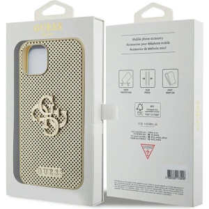 Etui Guess GUHCP15SPSP4LGD Apple iPhone 15 hardcase Perforated 4G Glitter złoty/gold