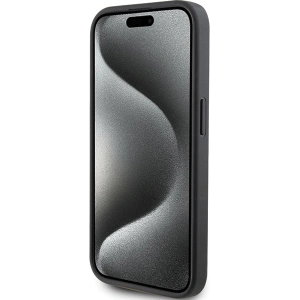 Etui Karl Lagerfeld KLHCP15LSAPKCNPK Apple iPhone 15 Pro hardcase Saffiano Cardslot Karl&Choupette Metal Pin czarny/black