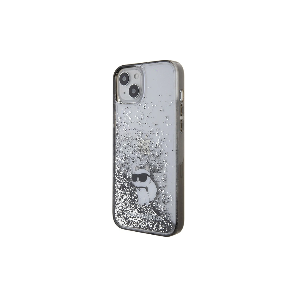 Etui Karl Lagerfeld KLHCP15MLKCNSK Apple iPhone 15 Plus / 14 Plus hardcase Liquid Glitter Choupette transparent