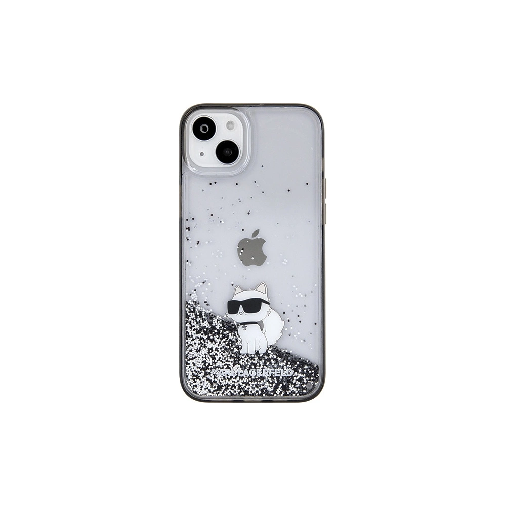 Etui Karl Lagerfeld KLHCP15MLKCNSK Apple iPhone 15 Plus / 14 Plus hardcase Liquid Glitter Choupette transparent