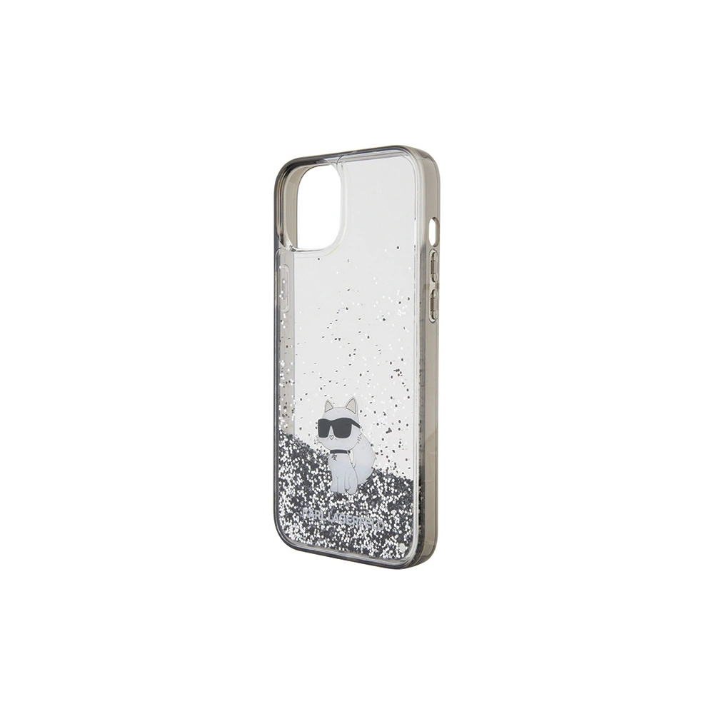 Etui Karl Lagerfeld KLHCP15MLKCNSK Apple iPhone 15 Plus / 14 Plus hardcase Liquid Glitter Choupette transparent
