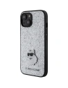 Kup Karl Lagerfeld Apple Caz KLHCP15SGCNPSG iPhone 15 hardcase Fix Glitter Choupette Logo Metal Pin argint/argintiu - KLD1722 - {ean13} - Sklep Home Screen