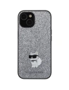 Kup Karl Lagerfeld Apple Caz KLHCP15SGCNPSG iPhone 15 hardcase Fix Glitter Choupette Logo Metal Pin argint/argintiu - KLD1722 - {ean13} - Sklep Home Screen