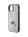 Kup Karl Lagerfeld Apple Caz KLHCP15SGCNPSG iPhone 15 hardcase Fix Glitter Choupette Logo Metal Pin argint/argintiu - KLD1722 - {ean13} - Sklep Home Screen