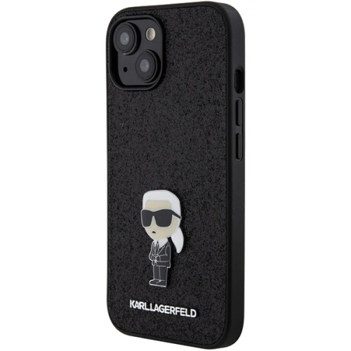 Kup Etui Karl Lagerfeld KLHCP15SGKNPSK Apple iPhone 15 hardcase Fixed Glitter Ikonik Logo Metal Pin czarny/black - KLD1723 - {ean13} - Sklep Home Screen