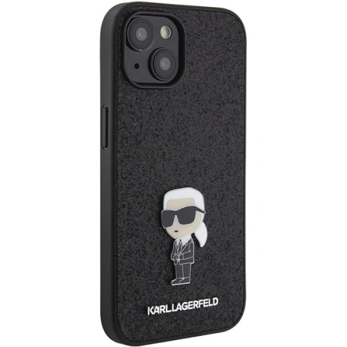 Kup Etui Karl Lagerfeld KLHCP15SGKNPSK Apple iPhone 15 hardcase Fixed Glitter Ikonik Logo Metal Pin czarny/black - KLD1723 - {ean13} - Sklep Home Screen