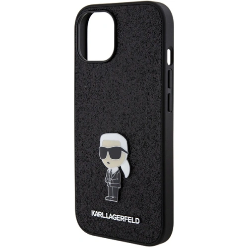 Kup Etui Karl Lagerfeld KLHCP15SGKNPSK Apple iPhone 15 hardcase Fixed Glitter Ikonik Logo Metal Pin czarny/black - KLD1723 - {ean13} - Sklep Home Screen