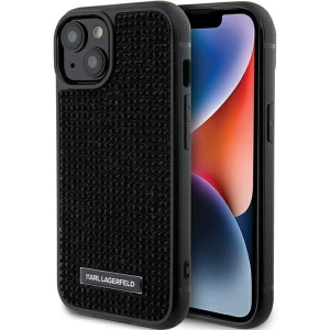 Etui Karl Lagerfeld KLHCP15SHDSPLK Apple iPhone 15 hardcase Rhinestone Logo Metal Plate czarny/black