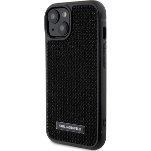 Etui Karl Lagerfeld KLHCP15SHDSPLK Apple iPhone 15 hardcase Rhinestone Logo Metal Plate czarny/black