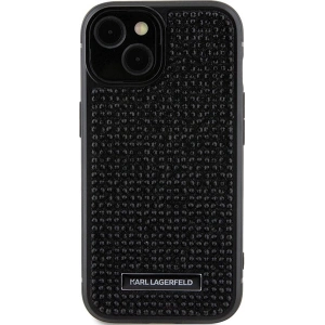 Etui Karl Lagerfeld KLHCP15SHDSPLK Apple iPhone 15 hardcase Rhinestone Logo Metal Plate czarny/black