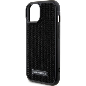Etui Karl Lagerfeld KLHCP15SHDSPLK Apple iPhone 15 hardcase Rhinestone Logo Metal Plate czarny/black