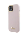 Kup Etui Guess GUHCP15SSMBSLP Apple iPhone 15 hardcase Silicone Script Metal Logo & Frame różowy/pink - GUE2966 - {ean13} - Sklep Home Screen