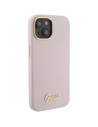 Kup Etui Guess GUHCP15SSMBSLP Apple iPhone 15 hardcase Silicone Script Metal Logo & Frame różowy/pink - GUE2966 - {ean13} - Sklep Home Screen