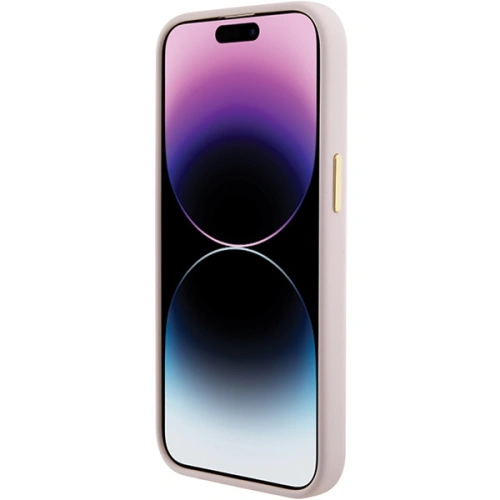 Kup Etui Guess GUHCP15SSMBSLP Apple iPhone 15 hardcase Silicone Script Metal Logo & Frame różowy/pink - GUE2966 - {ean13} - Sklep Home Screen
