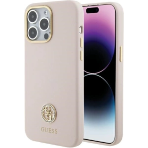 Kup Etui Guess GUHCP15XM4DGPP Apple iPhone 15 Pro Max hardcase Silicone Logo Strass 4G różowy/pink - GUE2968 - {ean13} - Sklep Home Screen