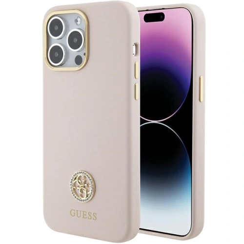 Kup Etui Guess GUHCP15XM4DGPP Apple iPhone 15 Pro Max hardcase Silicone Logo Strass 4G różowy/pink - GUE2968 - {ean13} - Sklep Home Screen