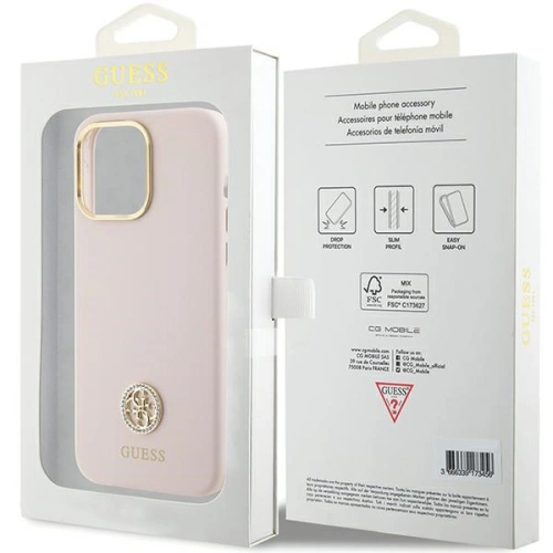 Kup Etui Guess GUHCP15XM4DGPP Apple iPhone 15 Pro Max hardcase Silicone Logo Strass 4G różowy/pink - GUE2968 - {ean13} - Sklep Home Screen