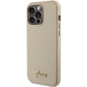 Buy Guess GUHCP15XPGMCSD Apple iPhone 15 Pro Max hardcase Glitter Glossy Script light gold - GUE2970 - {ean13} - Home Screen Store Europe
