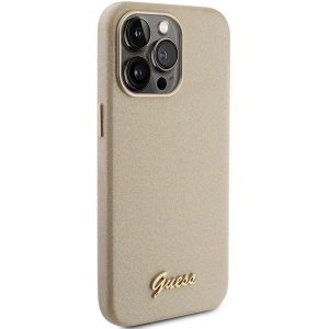 Buy Guess GUHCP15XPGMCSD Apple iPhone 15 Pro Max hardcase Glitter Glossy Script light gold - GUE2970 - {ean13} - Home Screen Store Europe