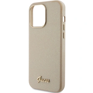 Buy Guess GUHCP15XPGMCSD Apple iPhone 15 Pro Max hardcase Glitter Glossy Script light gold - GUE2970 - {ean13} - Home Screen Store Europe