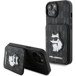 Etui Karl Lagerfeld KLHCP15SSAKCNSCK Apple iPhone 15 hardcase Saffiano Monogram Choupette czarny/black