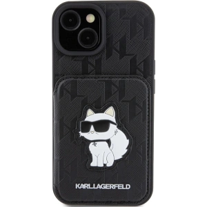 Etui Karl Lagerfeld KLHCP15SSAKCNSCK Apple iPhone 15 hardcase Saffiano Monogram Choupette czarny/black