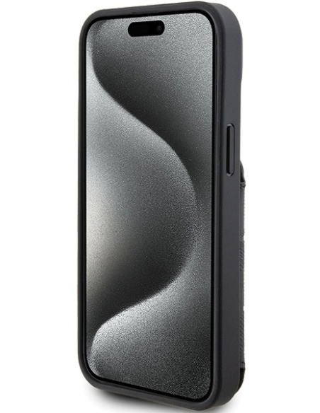 Karl Lagerfeld iPhone 14 Pro Book Case Saffiano Monogram Black