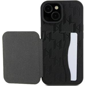 Etui Karl Lagerfeld KLHCP15SSAKCNSCK Apple iPhone 15 hardcase Saffiano Monogram Choupette czarny/black