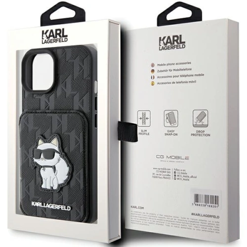 Kup Etui Karl Lagerfeld KLHCP15SSAKCNSCK Apple iPhone 15 hardcase Saffiano Monogram Choupette černý/black - KLD1725 - {ean13} - Sklep Home Screen