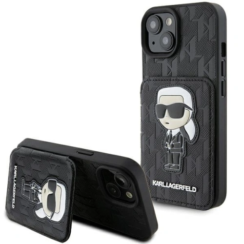 Kup Case Karl Lagerfeld KLHCP15SSAKKNSCK Apple iPhone 15 Hardcase Saffiano Monogram Ikonik Patch schwarz/black - KLD1726 - {ean13} - Sklep Home Screen