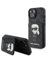 Etui Karl Lagerfeld KLHCP15SSAKKNSCK Apple iPhone 15 hardcase Saffiano Monogram Ikonik Patch černý/black