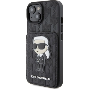 Etui Karl Lagerfeld KLHCP15SSAKKNSCK Apple iPhone 15 hardcase Saffiano Monogram Ikonik Patch czarny/black
