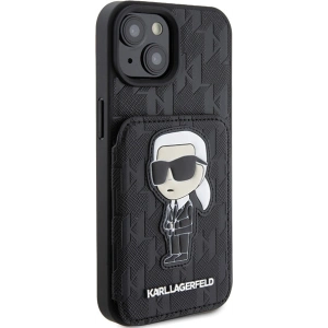 Etui Karl Lagerfeld KLHCP15SSAKKNSCK Apple iPhone 15 hardcase Saffiano Monogram Ikonik Patch czarny/black