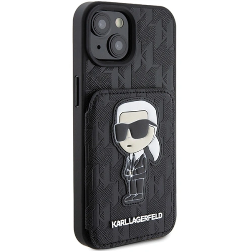 Kup Case Karl Lagerfeld KLHCP15SSAKKNSCK Apple iPhone 15 Hardcase Saffiano Monogram Ikonik Patch schwarz/black - KLD1726 - {ean13} - Sklep Home Screen