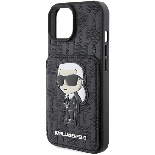 Kup Case Karl Lagerfeld KLHCP15SSAKKNSCK Apple iPhone 15 Hardcase Saffiano Monogram Ikonik Patch schwarz/black - KLD1726 - {ean13} - Sklep Home Screen