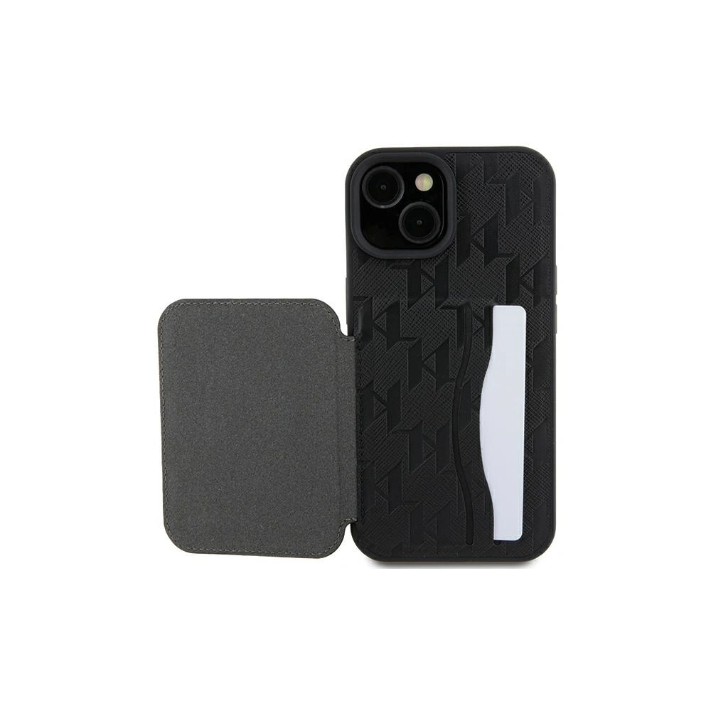 Etui Karl Lagerfeld KLHCP15SSAKKNSCK Apple iPhone 15 hardcase Saffiano Monogram Ikonik Patch czarny/black