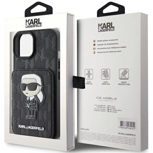 Etui Karl Lagerfeld KLHCP15SSAKKNSCK Apple iPhone 15 hardcase Saffiano Monogram Ikonik Patch czarny/black