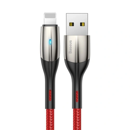 Kup Lightning-Kabel mit LED Baseus Horizontal 0.5m 2.4A (rot) - BSU433RED - {ean13} - Sklep Home Screen