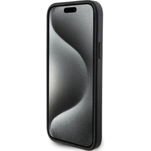 Etui Karl Lagerfeld KLHCP15SSAPKCNPK Apple iPhone 15 hardcase Saffiano Cardslot Karl&Choupette Metal Pin czarny/black